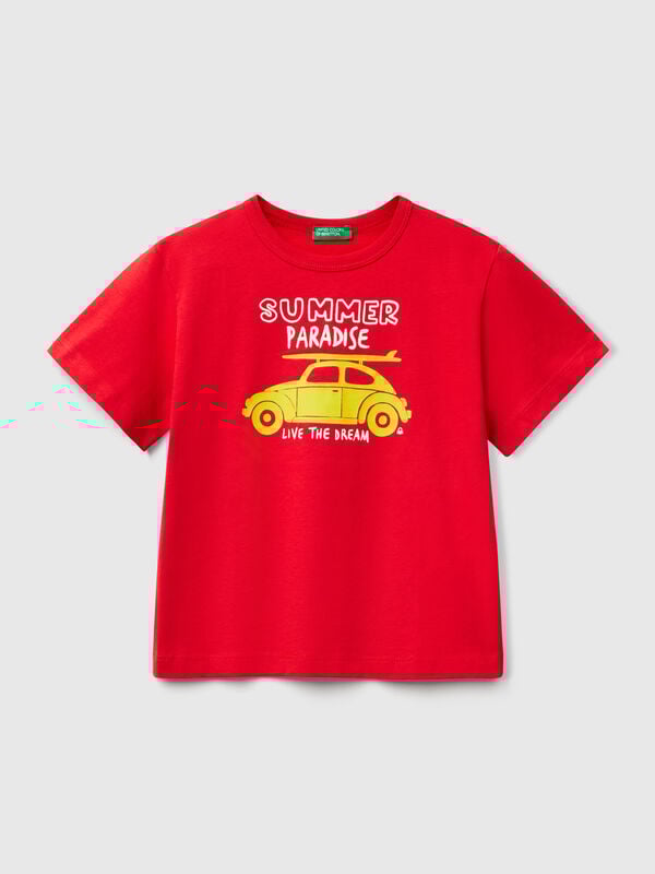 T-shirt con stampa fluo Bambino