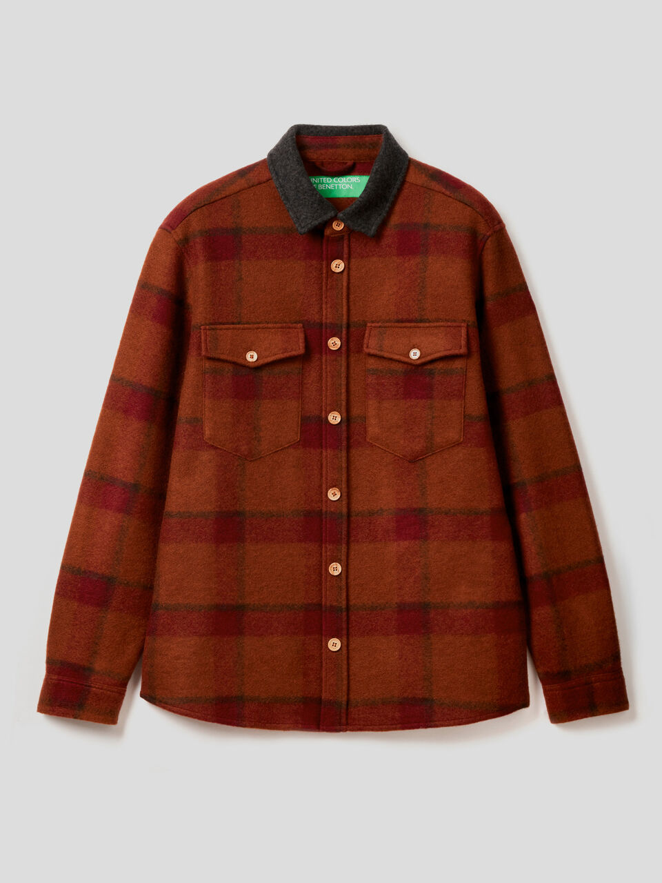 Giacca-camicia in misto lana image number 1