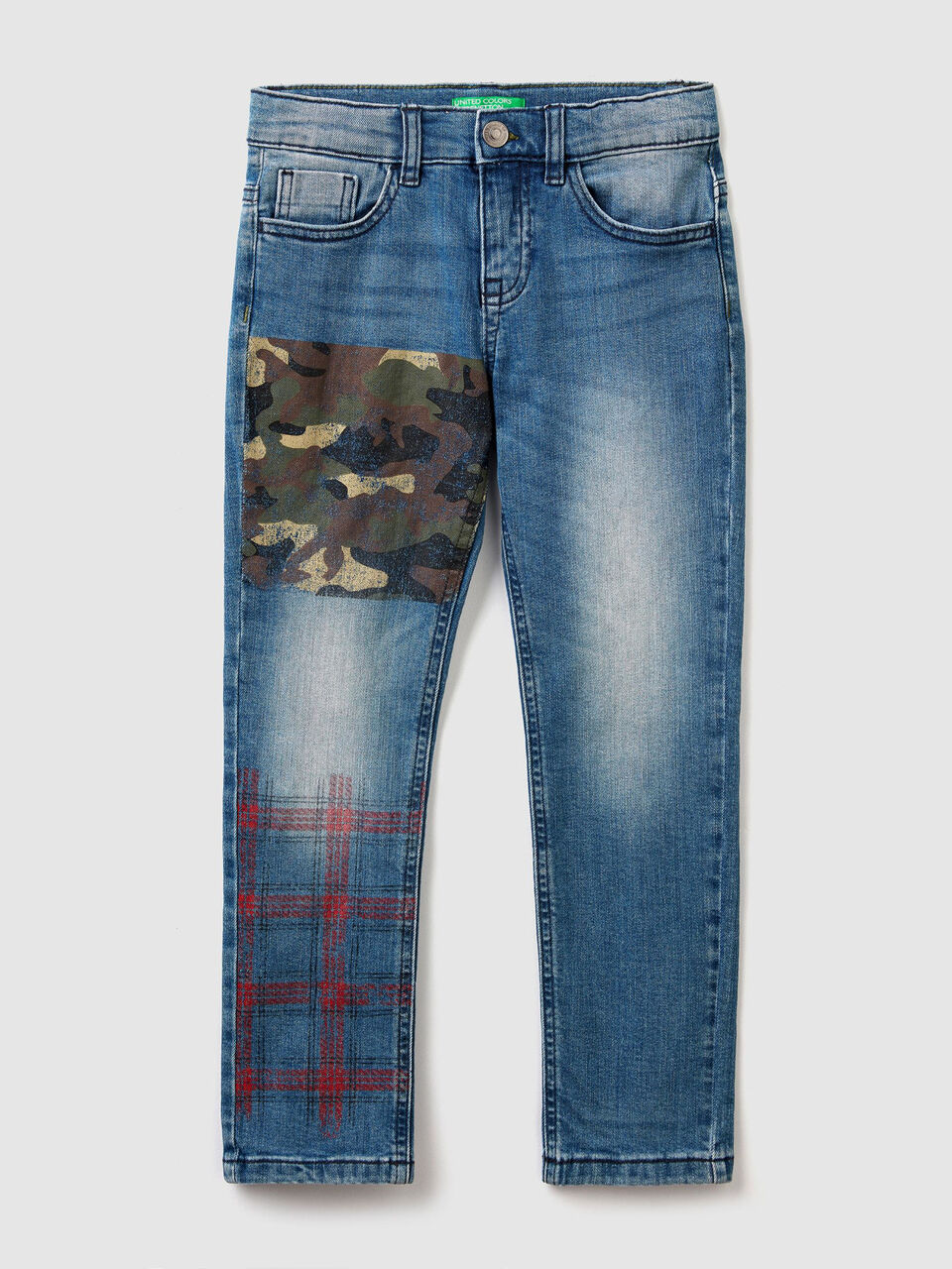 Jeans slim fit con dettagli stampati image number 1