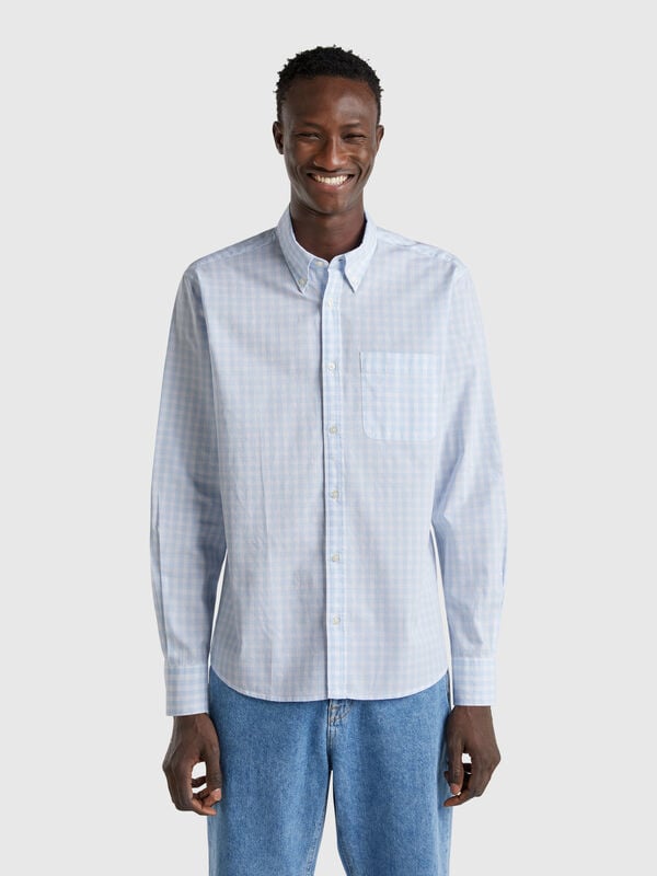 Camicia a quadri button down Uomo