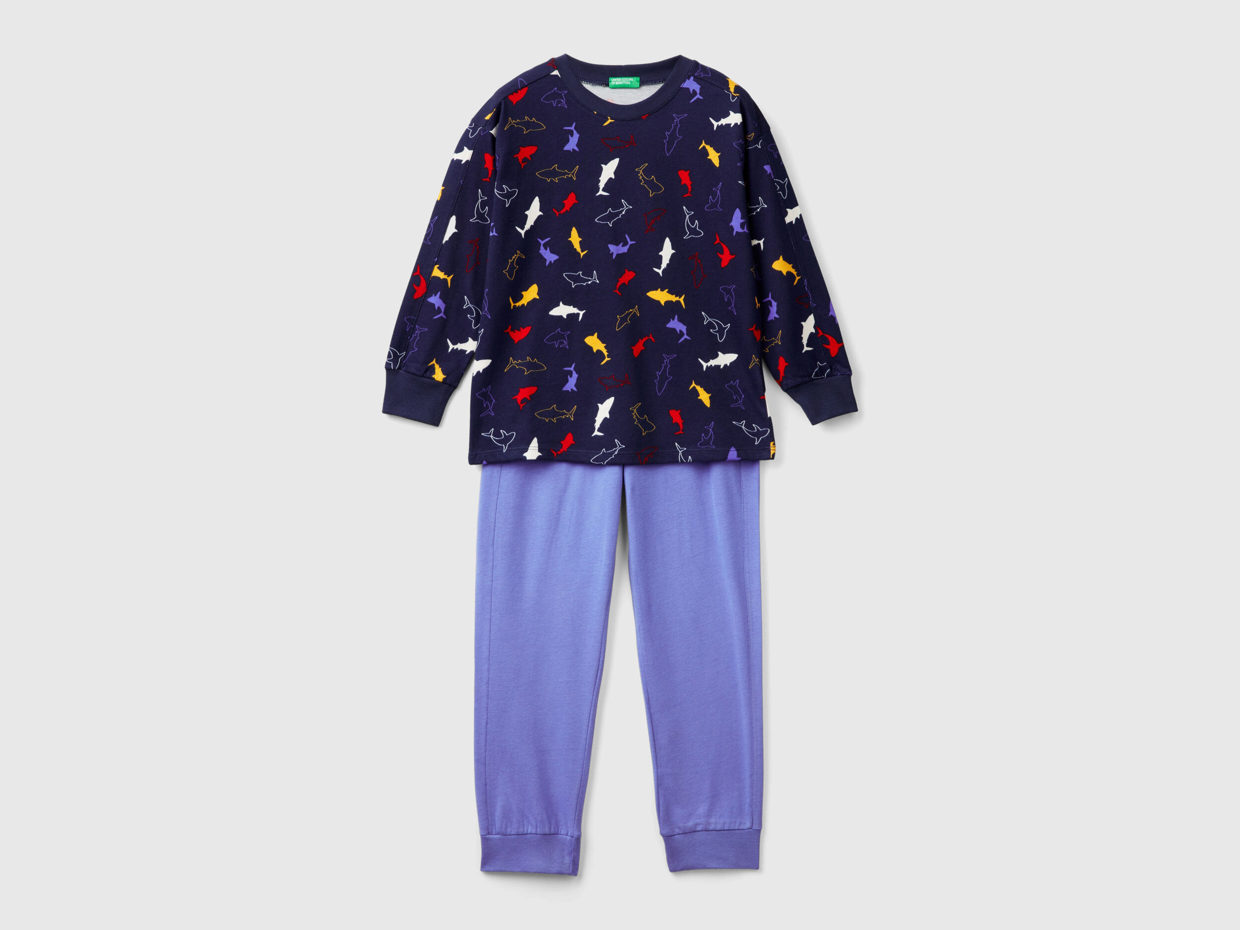 Pigiama in caldo cotone Blu Scuro Benetton