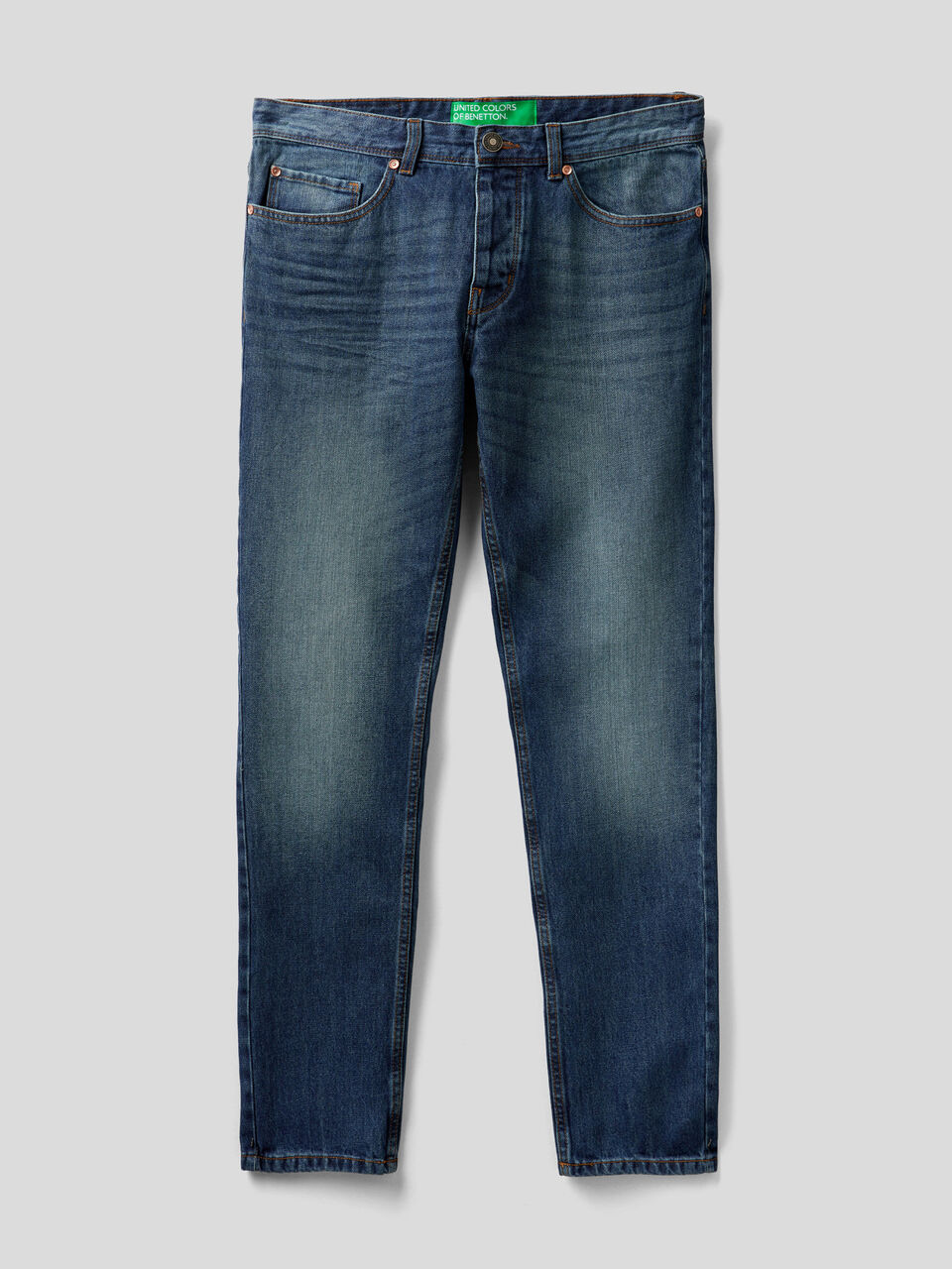 Jeans straight leg 100% cotone image number 1