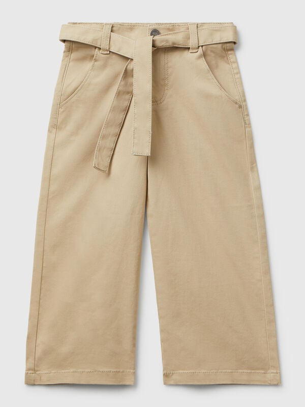 Pantaloni wide fit con fusciacca Bambina