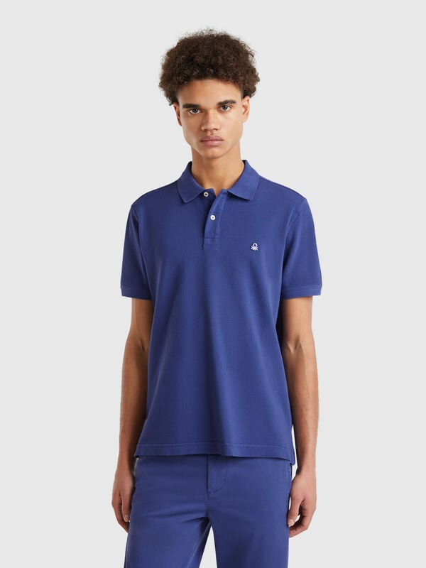 Polo regular fit blu Uomo