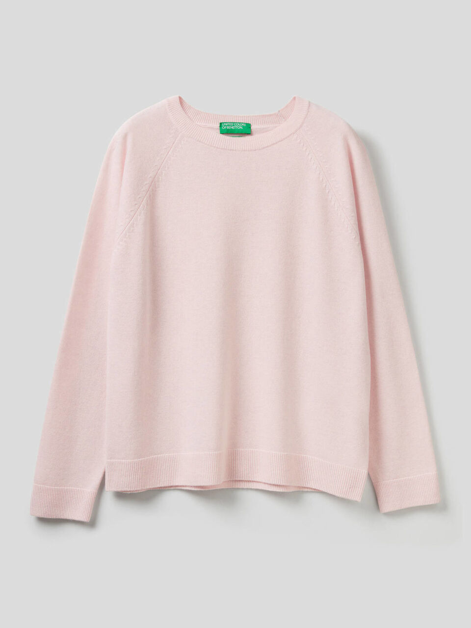 Maglia girocollo in misto lana e cashmere image number 1