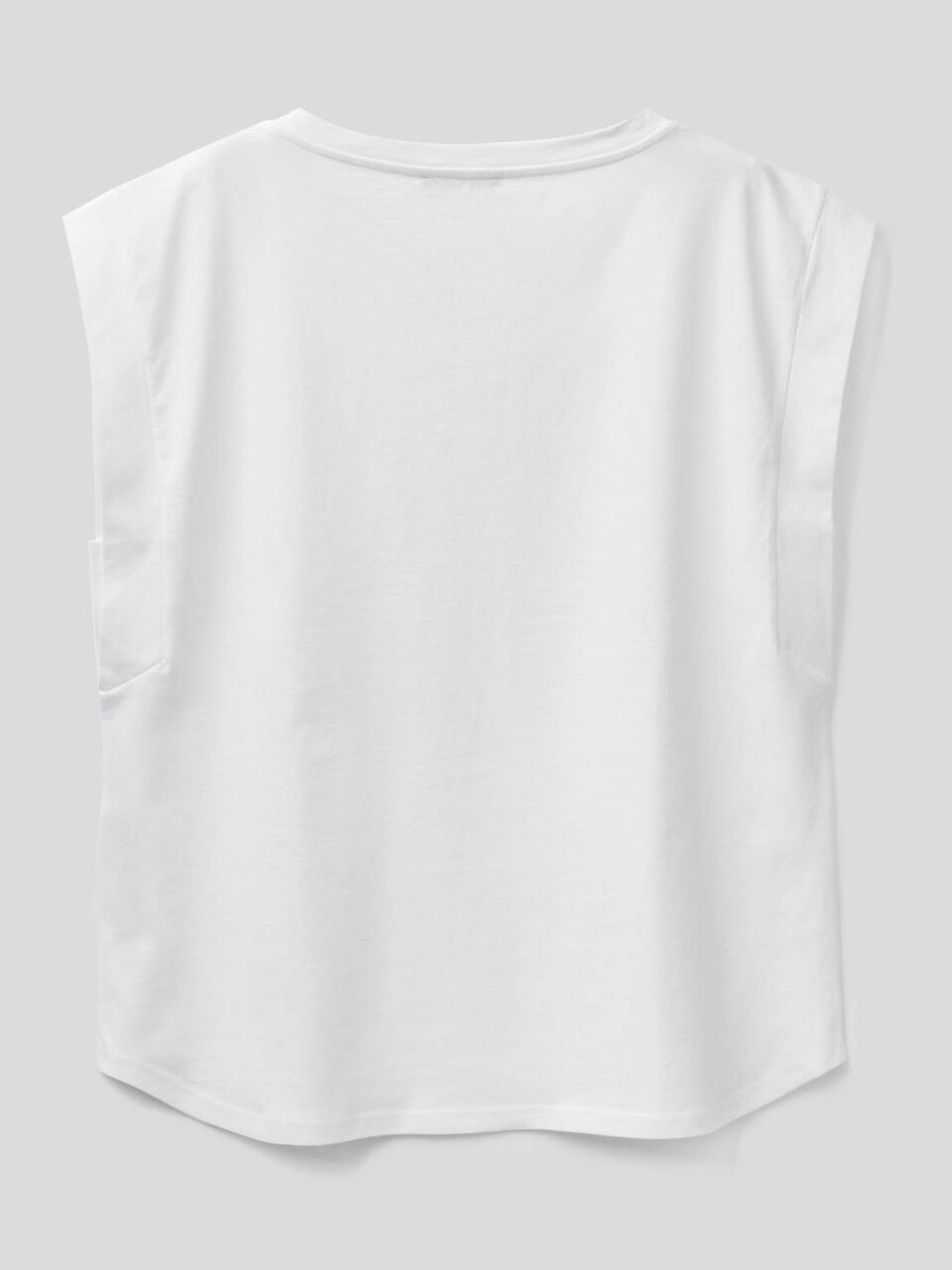 T-shirt in cotone con manica ad aletta image number 2