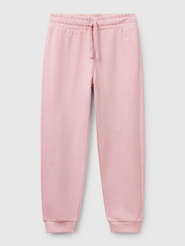 Pantaloni in felpa con logo Bambina
