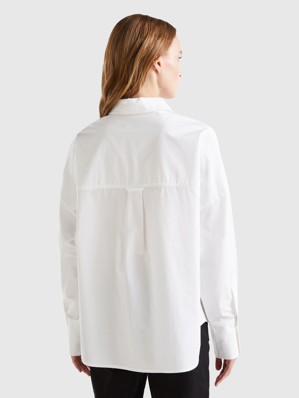 Camicia oversize 100% cotone Bianco Donna