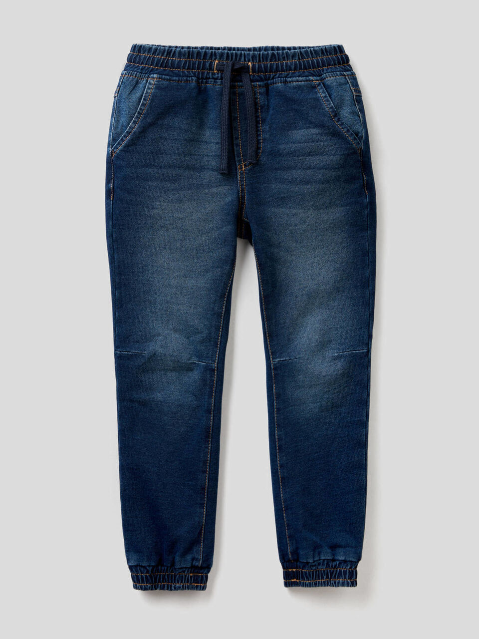 Pantaloni sportivi in felpa effetto denim image number 1