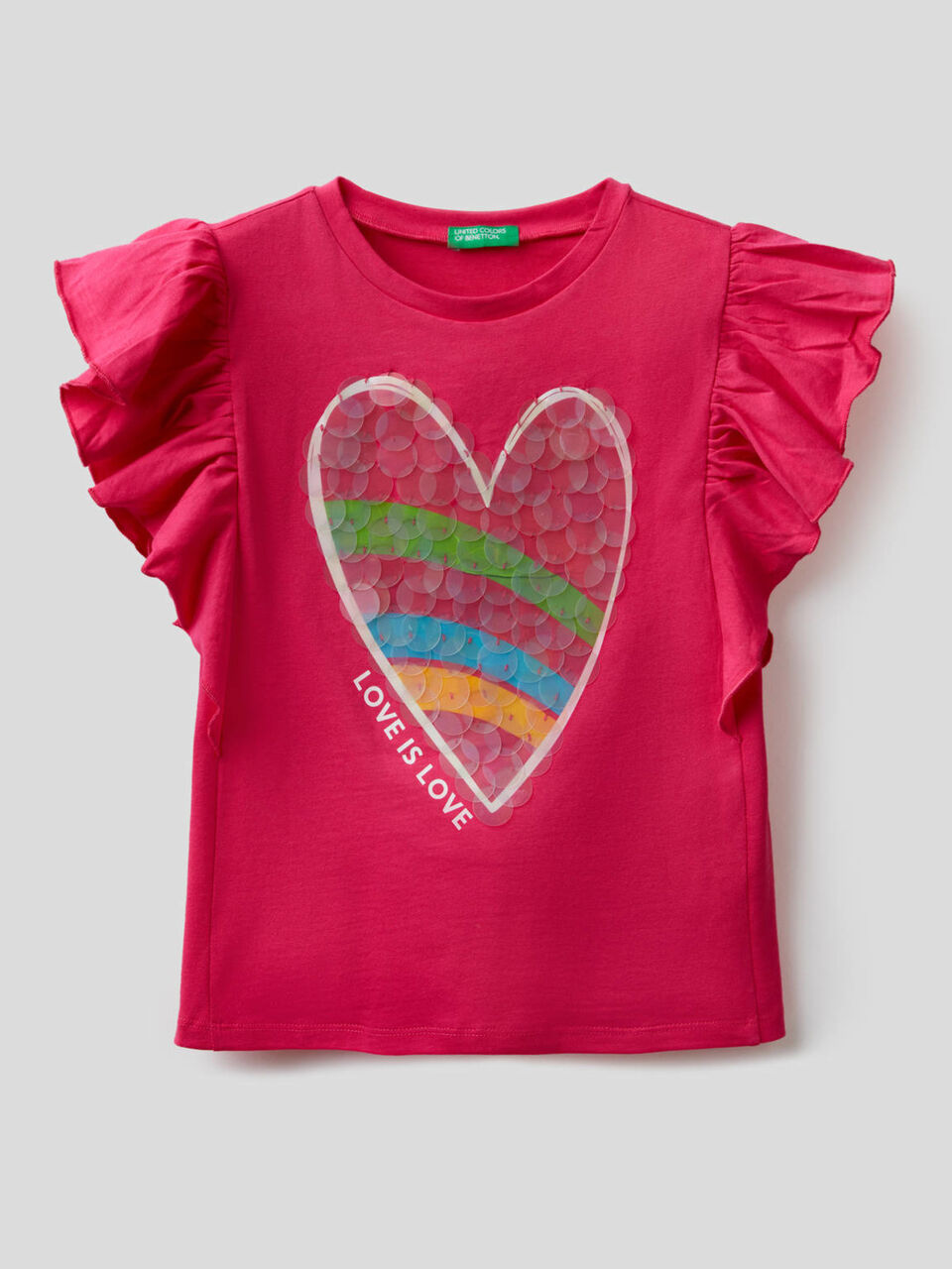 T-shirt con manica a volant image number 1