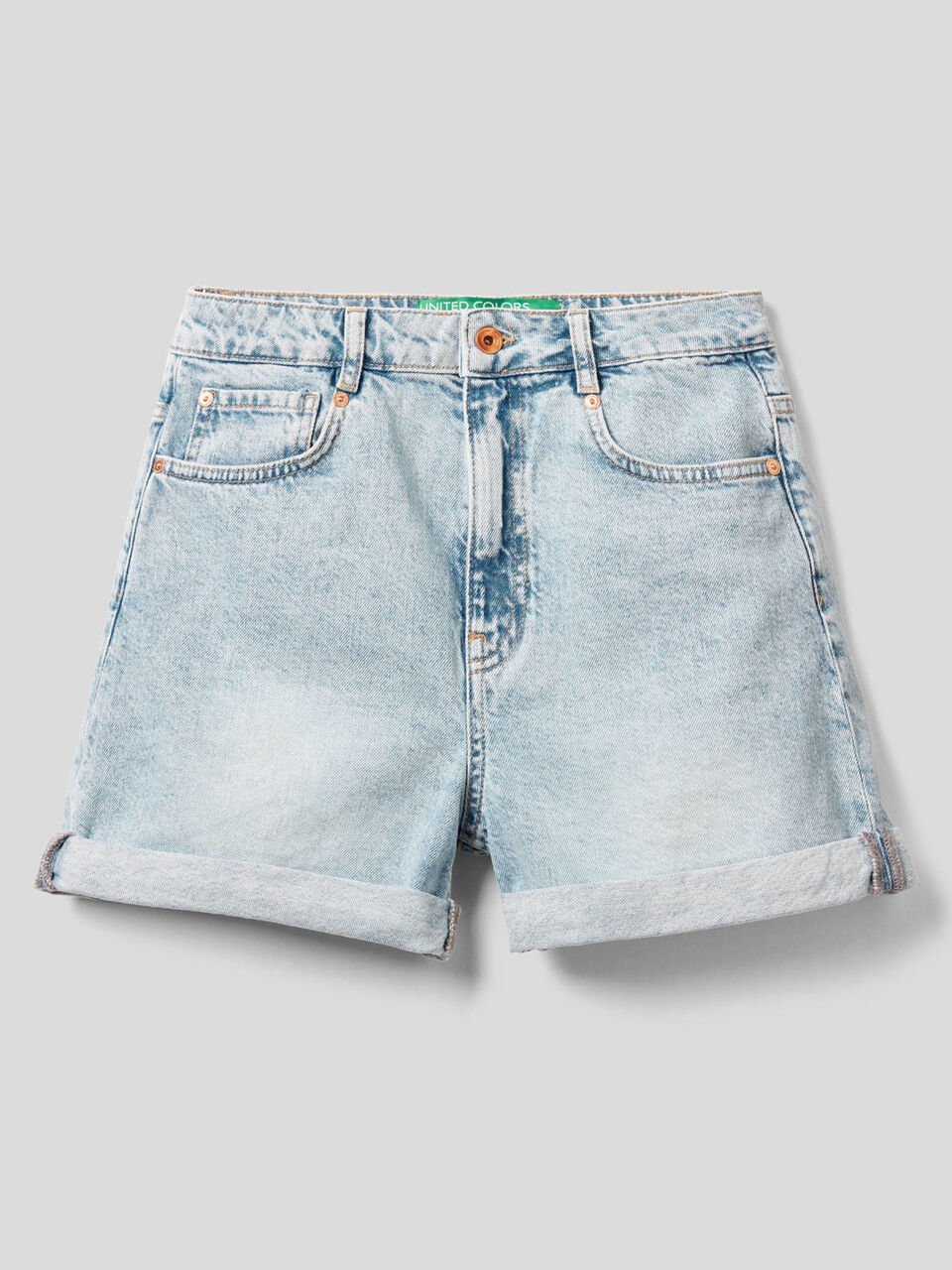 Shorts in jeans 100% cotone image number 1