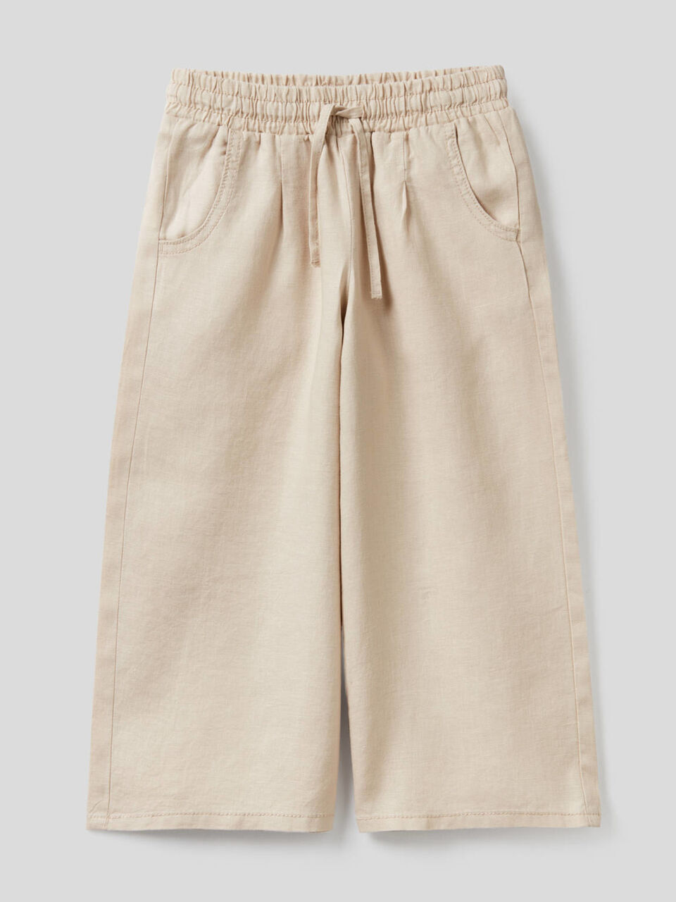 Pantaloni ampi in 100% lino image number 1