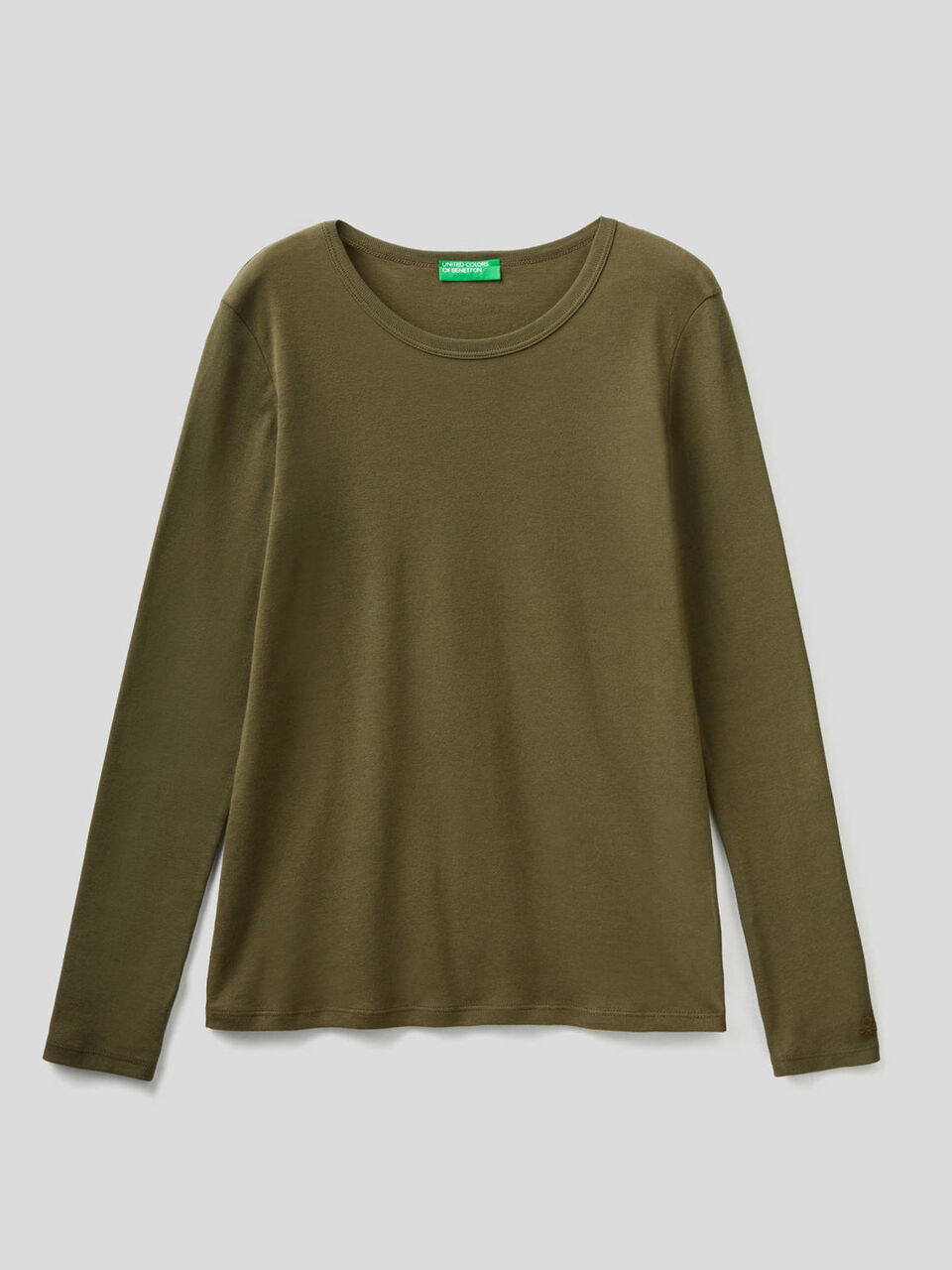 T-shirt a manica lunga in puro cotone image number 1