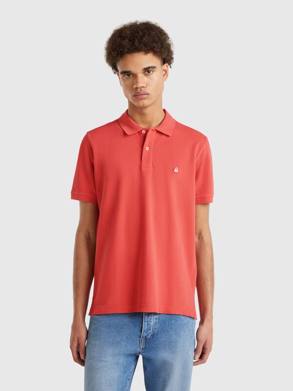 Polo regular fit mattone Uomo