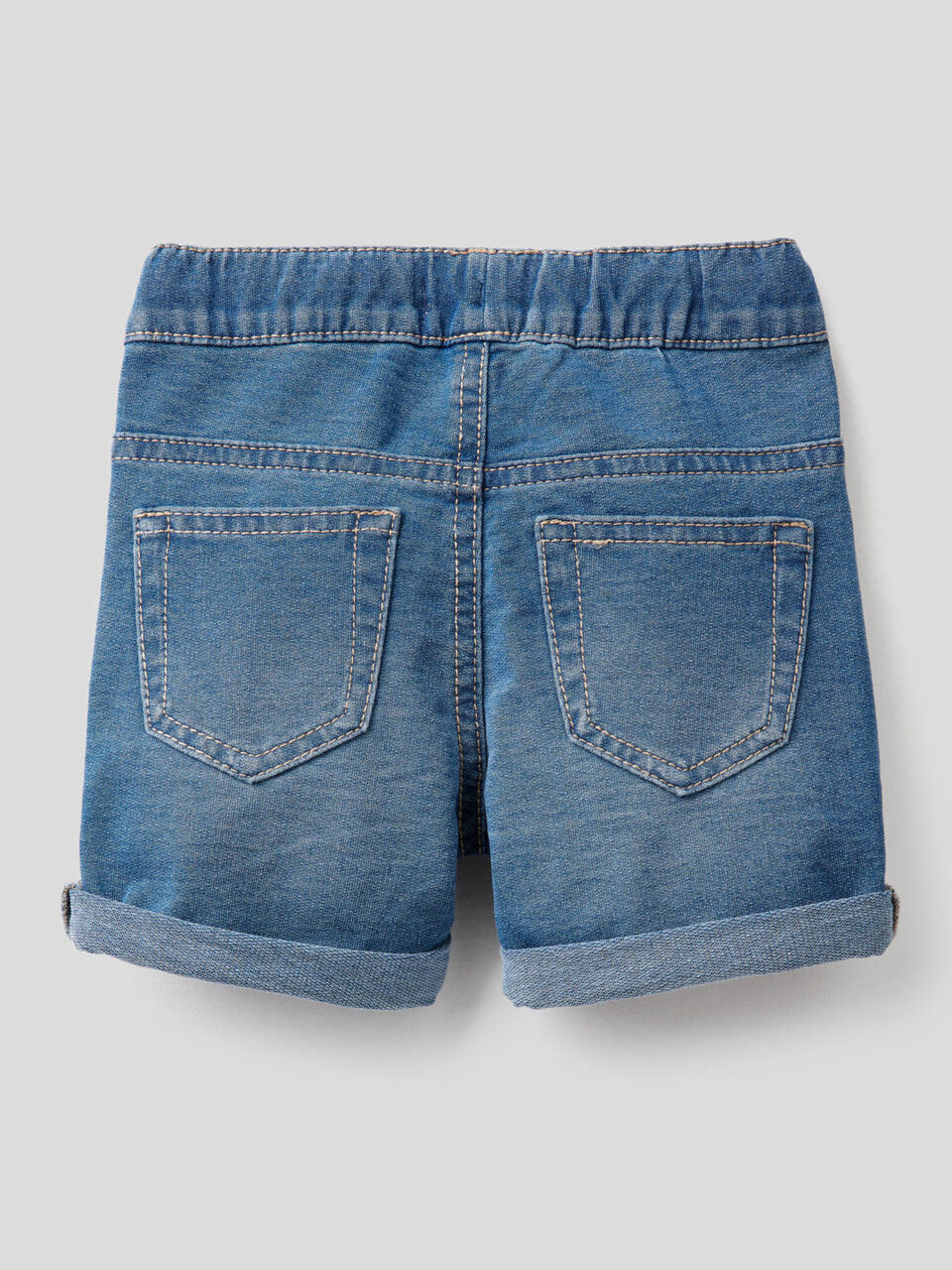 Bermuda in felpa effetto denim image number 2