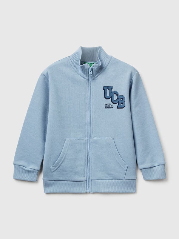 Felpa in cotone con logo Bambino