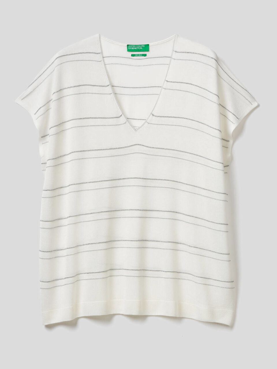Maglia a manica corta in misto seta image number 1