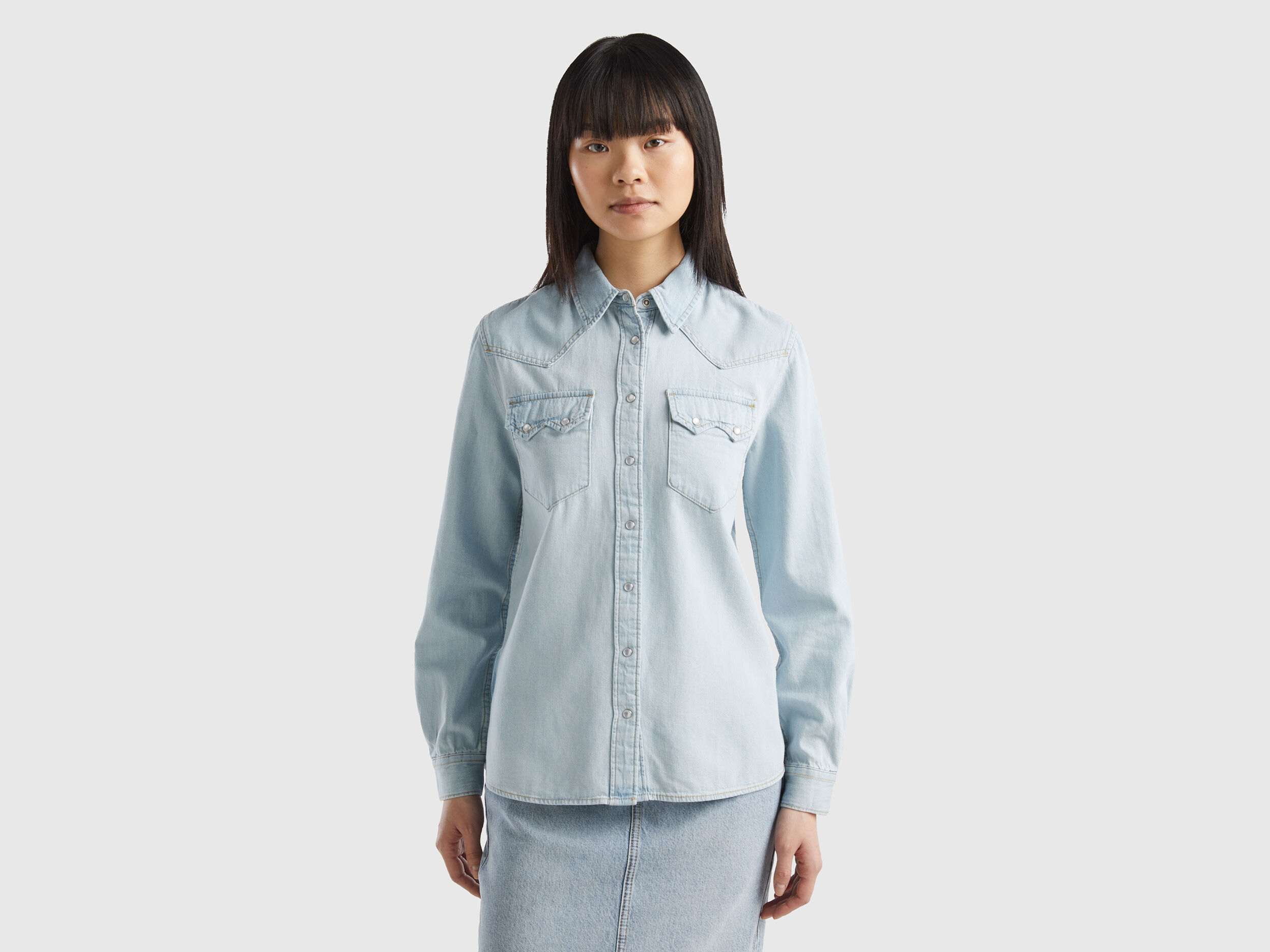 Camicia jeans outlet benetton