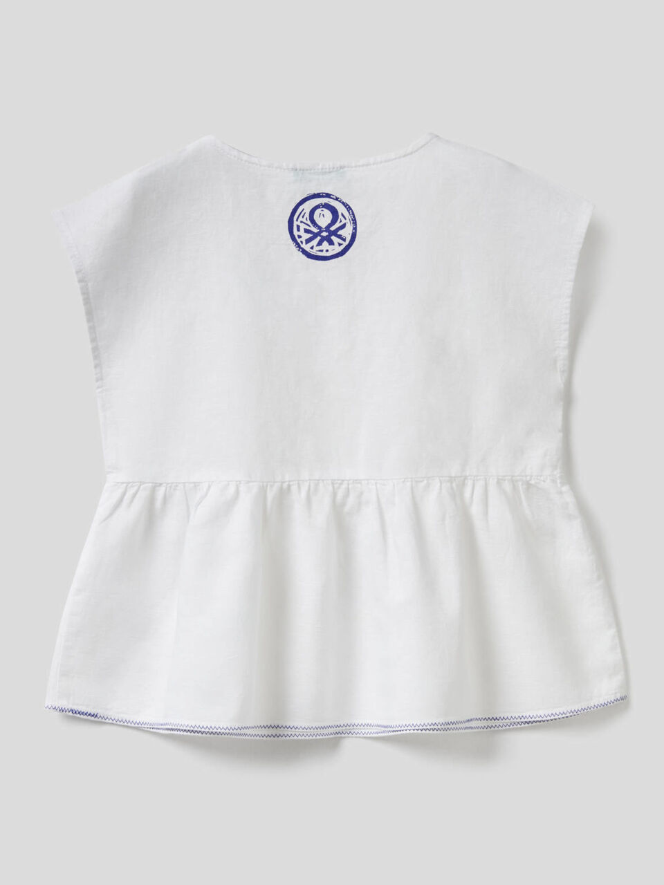 Blusa a manica corta con balza image number 2