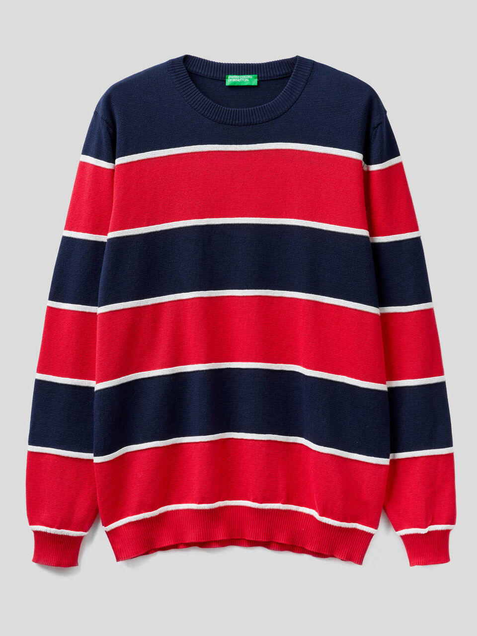 Maglia a righe in 100% cotone mano calda image number 1