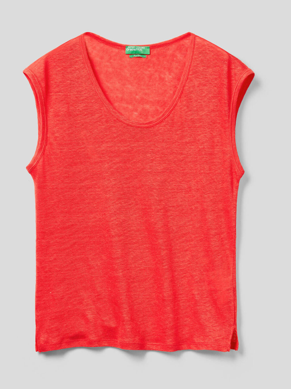 T-shirt in 100% lino a manica corta image number null