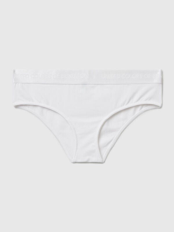 Slip fianco alto in cotone stretch Donna