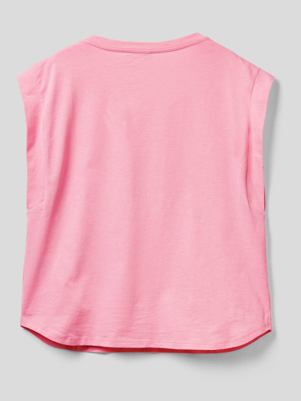T-shirt in cotone con manica ad aletta image number 2