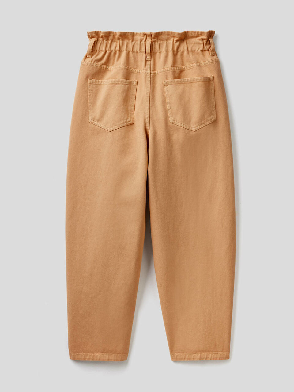 Pantaloni a vita alta in 100% cotone image number 2