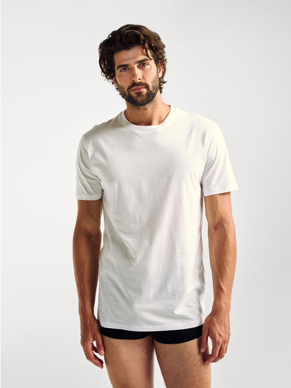 T-shirt in cotone a fibra lunga Uomo