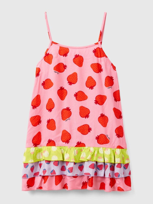 Vestito con pattern frutta Bambina