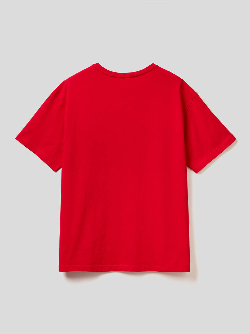 T-shirt 100% cotone con banda a contrasto image number 2