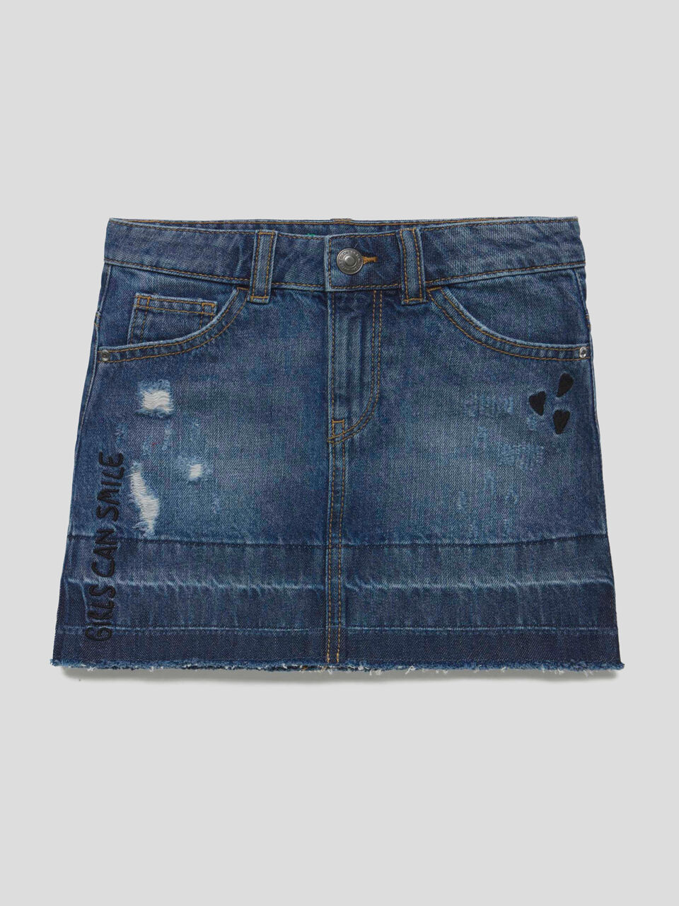 Gonna denim con rotture image number 1