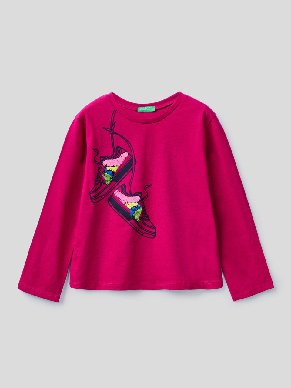 T-shirt 100% cotone con paillettes image number 2