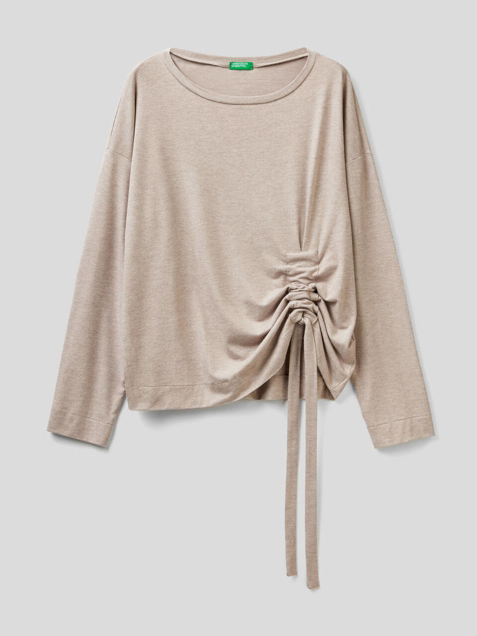 T-shirt fluida con fiocco image number 1