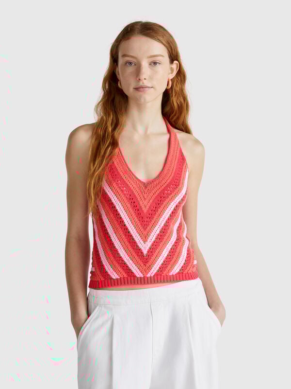 Top a righe crochet Donna