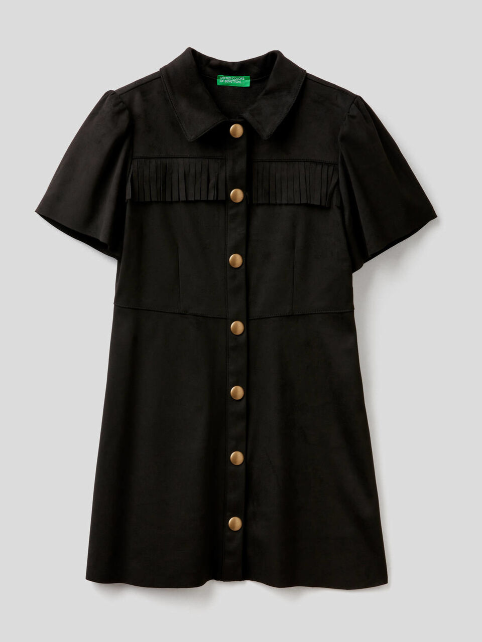 Vestito chemisier con frange image number 1