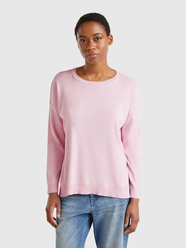 Maglia in cotone over fit Donna