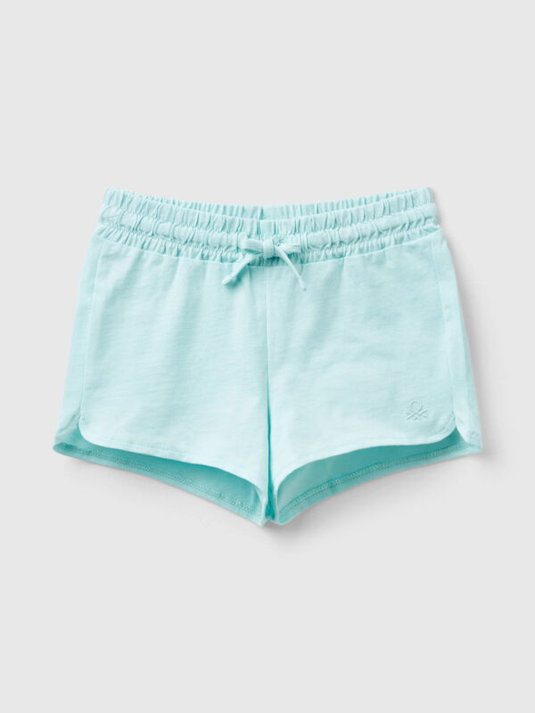 Shorts con coulisse in cotone bio Bambina