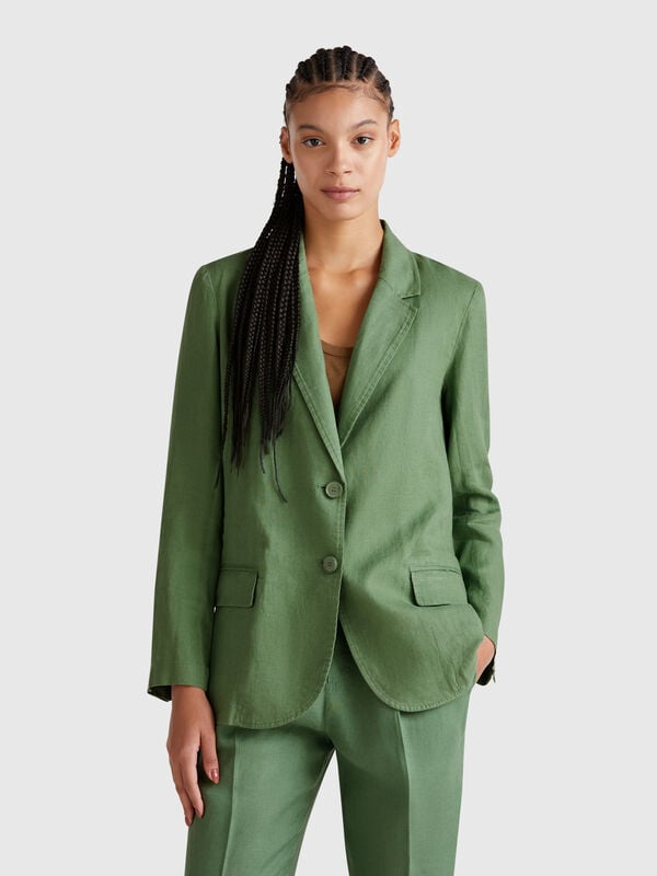 Blazer in puro lino Donna