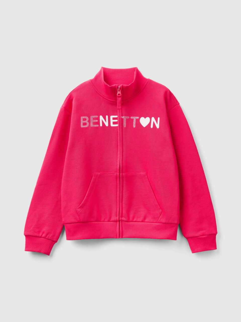 Felpa bambina con on sale zip senza cappuccio