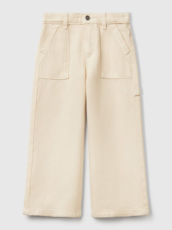 Pantaloni fluidi con gamba dritta Bambina
