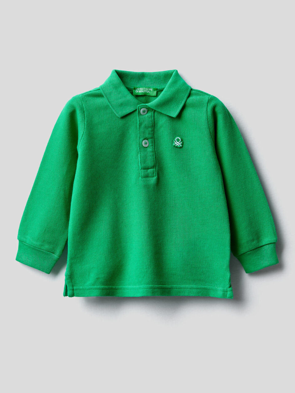 Polo manica lunga in cotone biologico image number 1