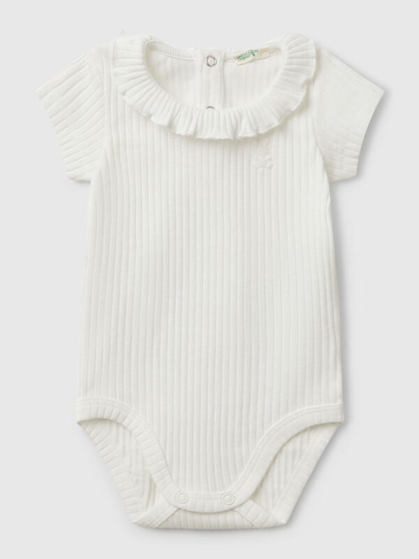 Body con colletto in cotone stretch Baby