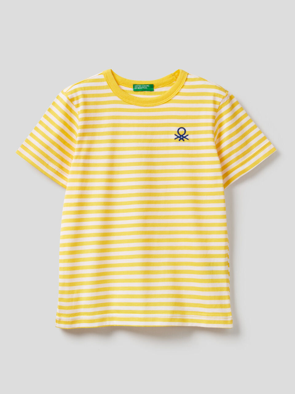 T-shirt a righe 100% cotone image number 1