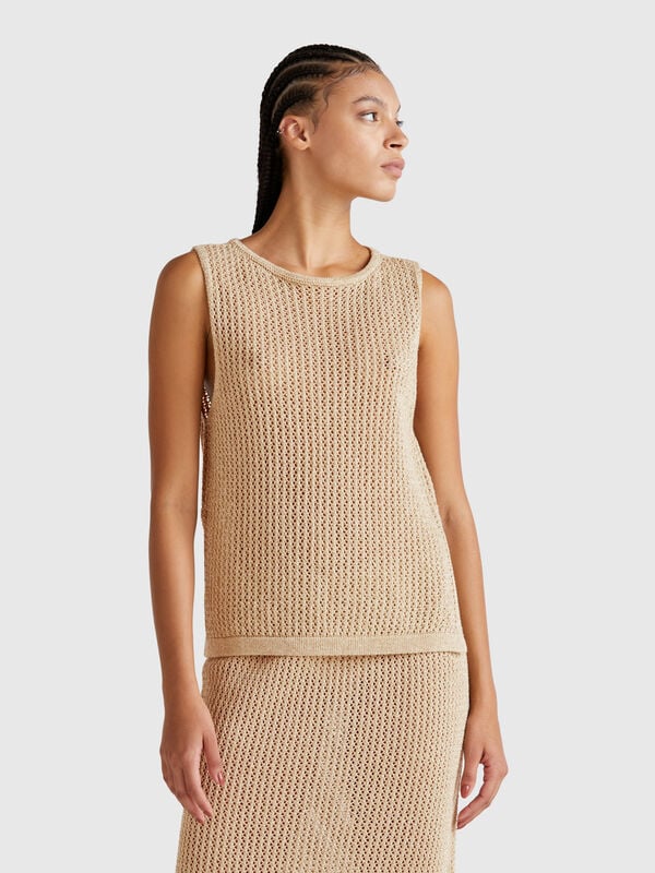 Top in maglia tricot Donna