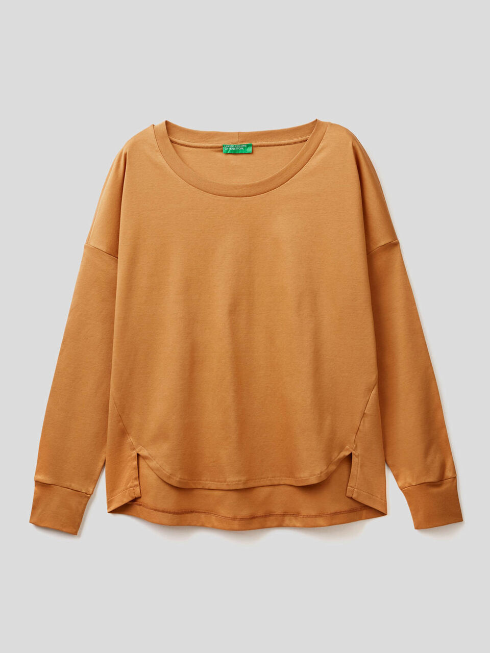 T-shirt manica lunga in 100% cotone image number 1