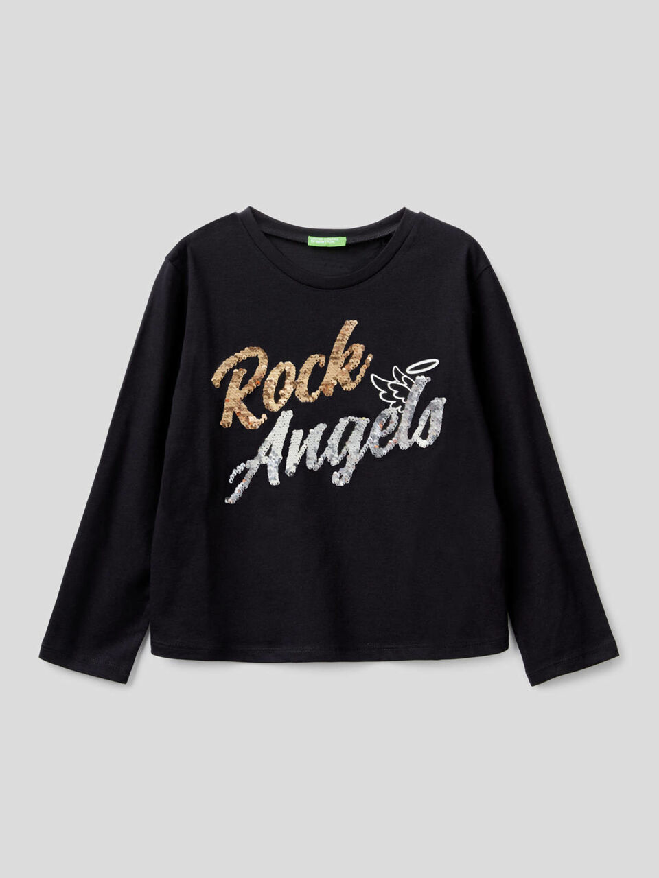 T-shirt 100% cotone con paillettes image number 2