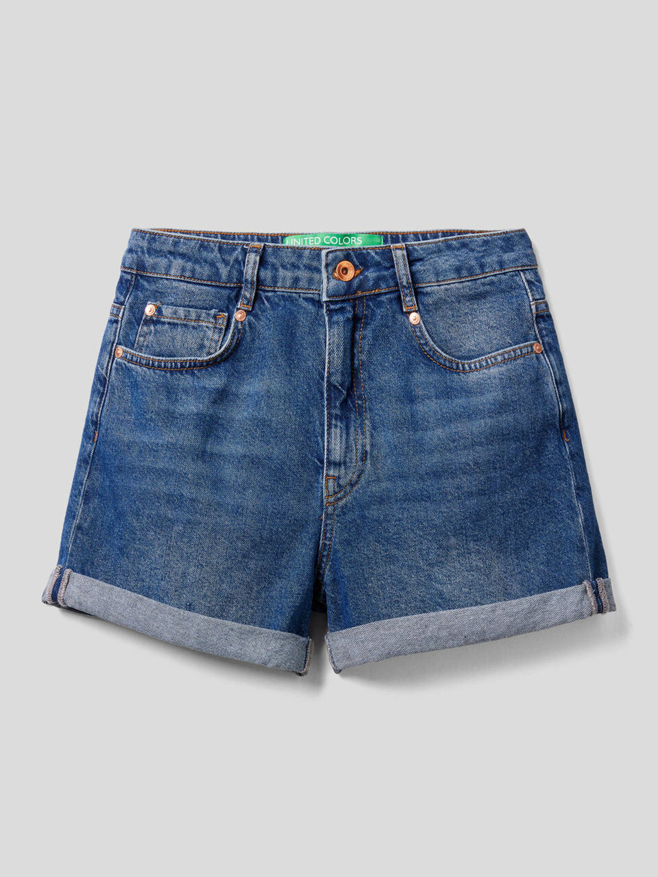 Shorts in jeans 100% cotone image number 1