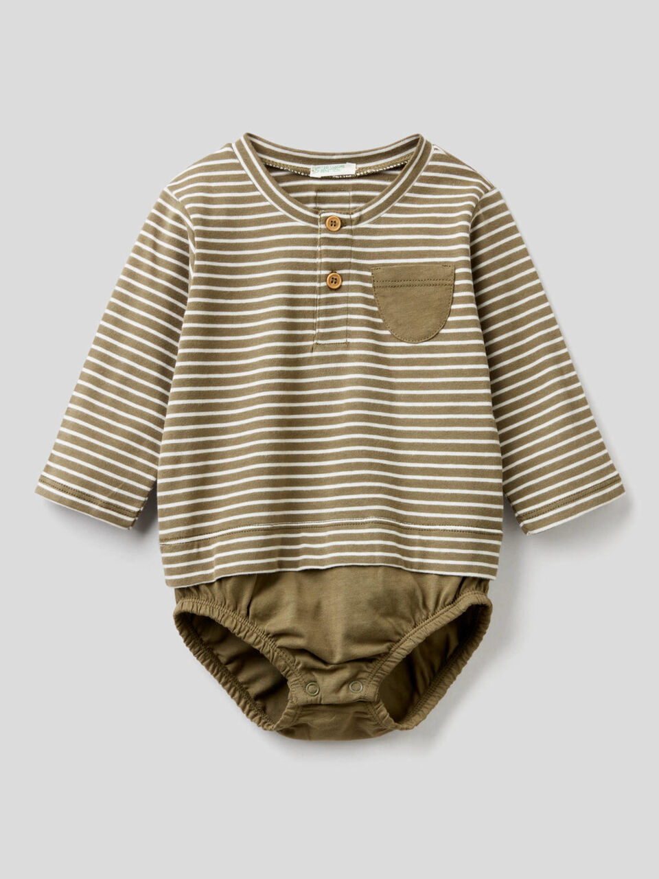 Body effetto t-shirt in cotone biologico image number 1