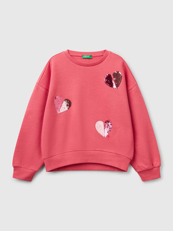 Felpa con paillettes Bambina